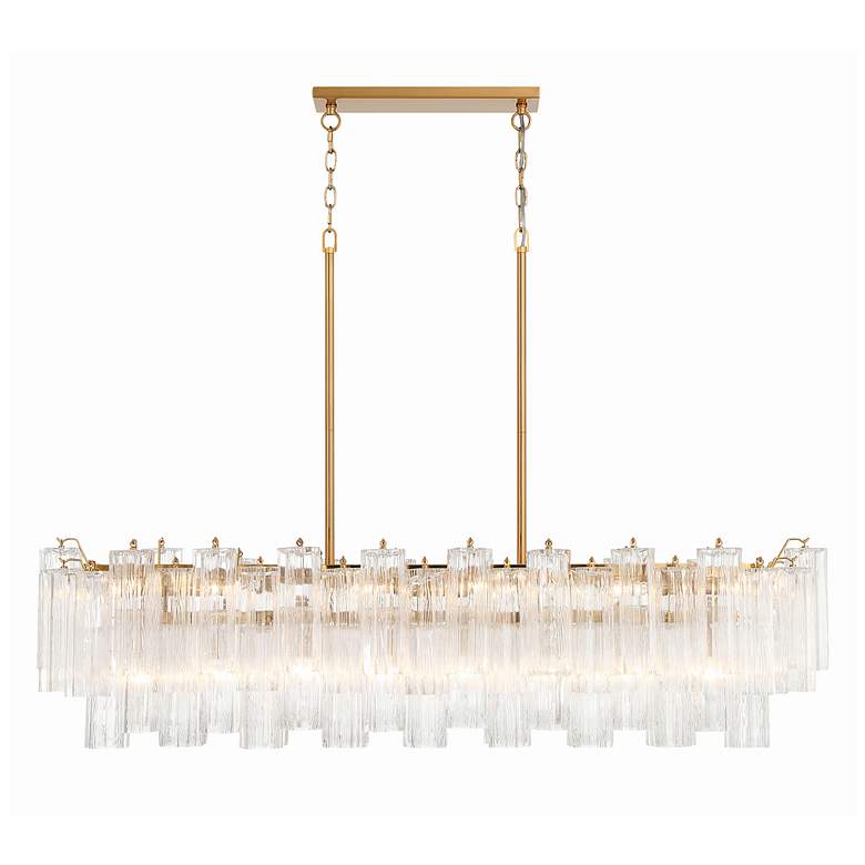 Image 2 Crystorama Addis 14 Light Aged Brass Chandelier