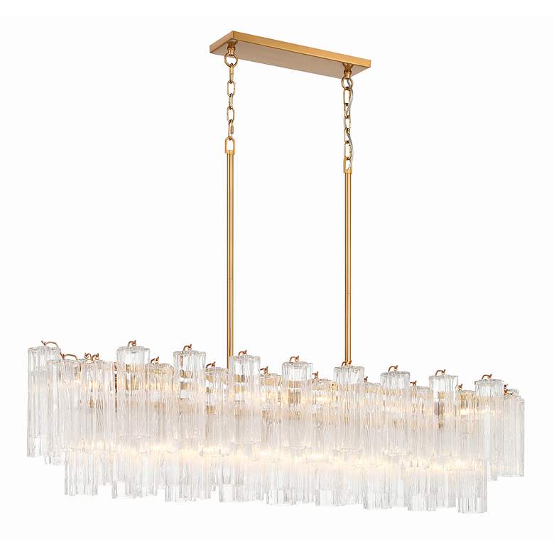 Image 3 Crystorama Addis 14 Light Aged Brass Chandelier more views
