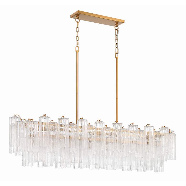 Image 4 Crystorama Addis 14 Light Aged Brass Chandelier more views