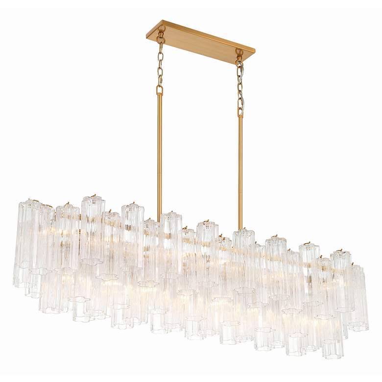 Image 5 Crystorama Addis 14 Light Aged Brass Chandelier more views