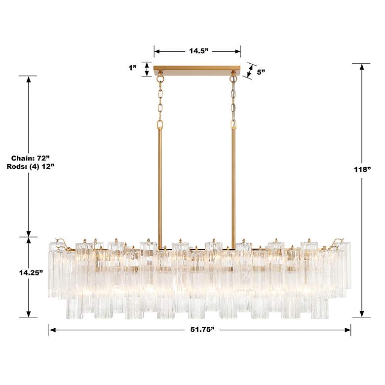Image 7 Crystorama Addis 14 Light Aged Brass Chandelier more views