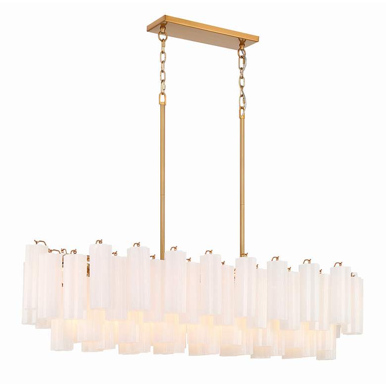 Image 3 Crystorama Addis 14 Light Aged Brass Chandelier more views