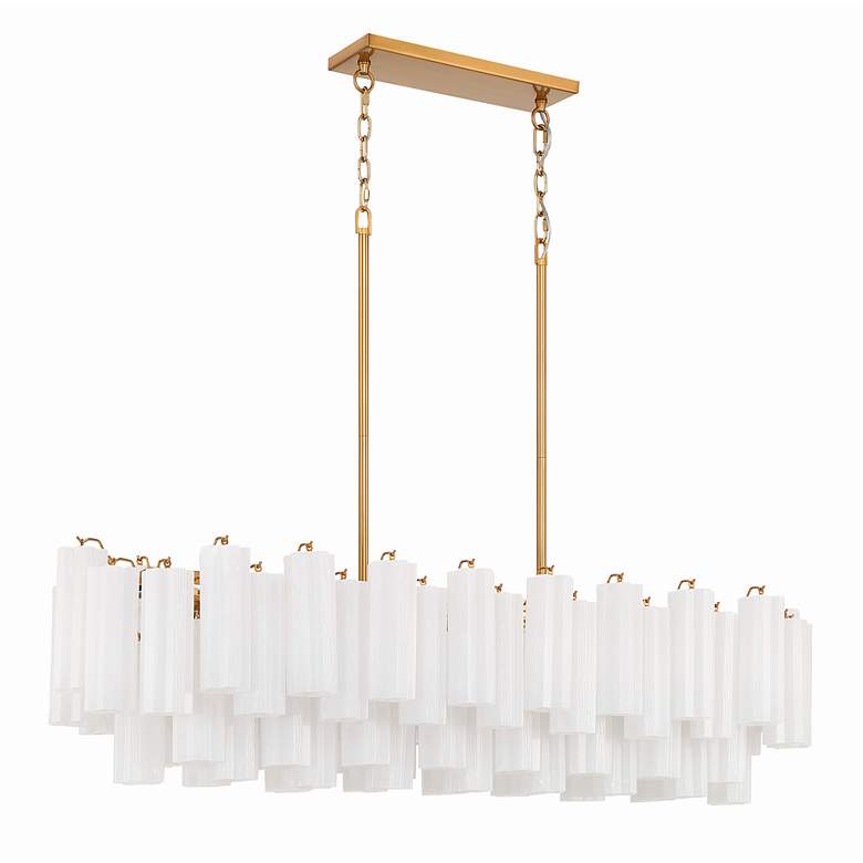 Image 4 Crystorama Addis 14 Light Aged Brass Chandelier more views