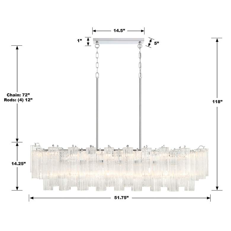 Image 7 Crystorama Addis 14 Light Polished Chrome Chandelier more views