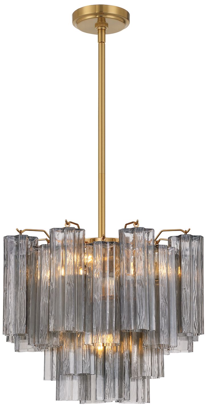Crystorama Addis 17.75'' Aged Brass Chandelier
