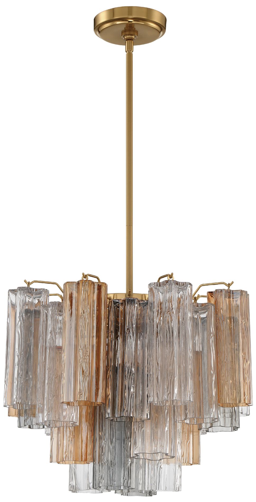 Image 3 Crystorama Addis 17.75'' Aged Brass Chandelier