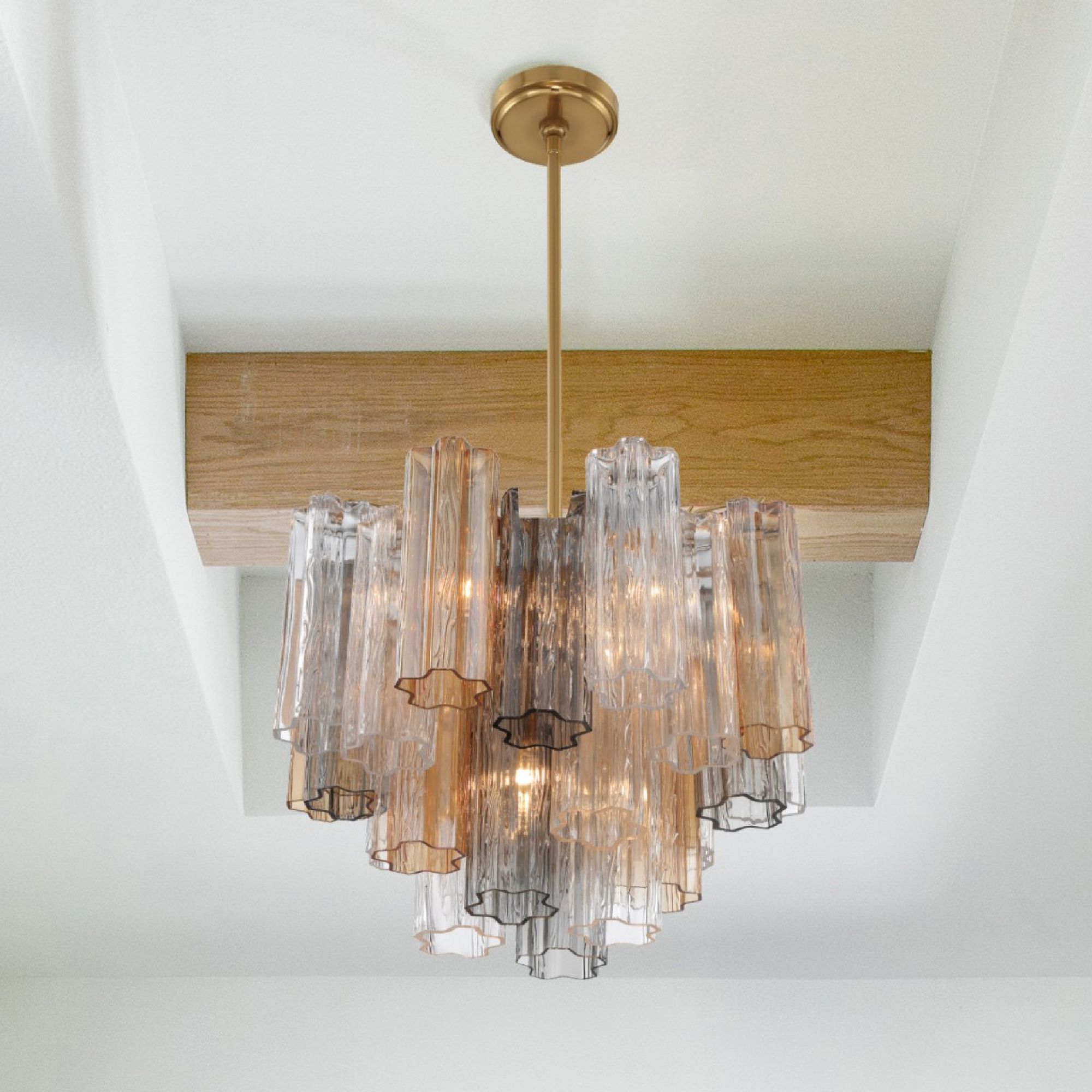 Crystorama Addis 17.75'' Aged Brass Chandelier in scene