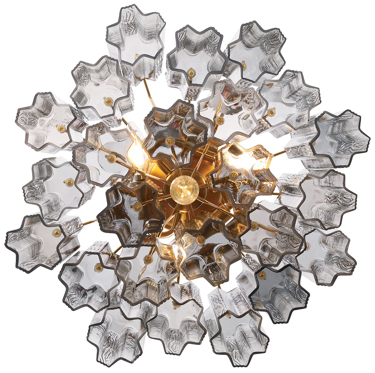 Image 3 Crystorama Addis 17.75'' Aged Brass Semi Flush Mount more views