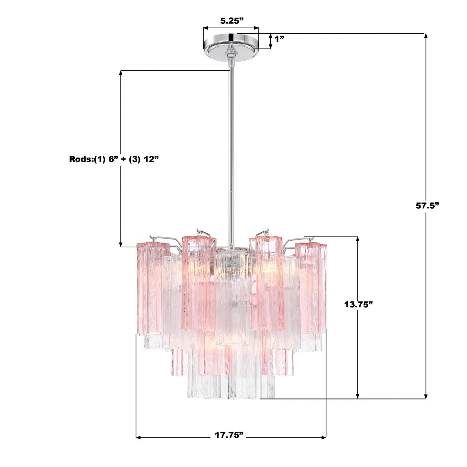 Image 7 Crystorama Addis 17.75'' Polished Chrome Chandelier more views