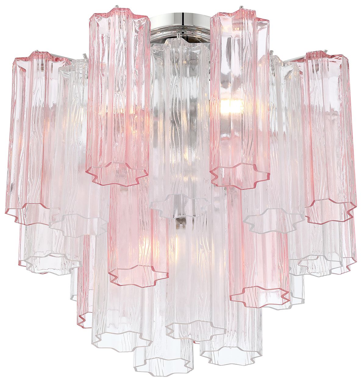 Image 4 Crystorama Addis 17.75'' Polished Chrome Semi Flush Mount more views