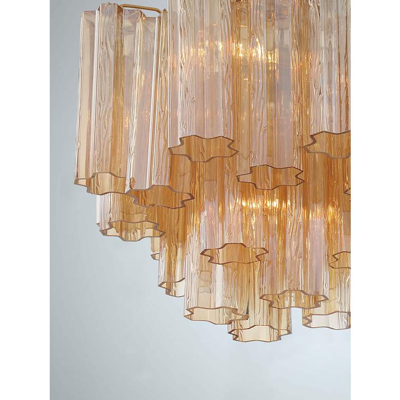 Image 4 Crystorama Addis 17 3/4" Wide Aged Brass 4-Light Chandelier more views