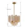 6_Crystorama Addis 17 3/4" Wide Aged Brass 4-Light Chandelier more views