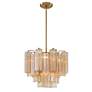 Crystorama Addis 17 3/4" Wide Aged Brass 4-Light Chandelier