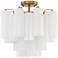 Crystorama Addis 17 3/4" Wide Aged Brass Ceiling Light