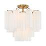 3_Crystorama Addis 17 3/4" Wide Aged Brass Ceiling Light more views