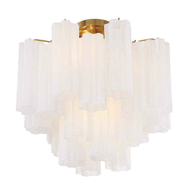 Image 4 Crystorama Addis 17 3/4" Wide Aged Brass Ceiling Light more views