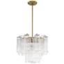3_Crystorama Addis 17 3/4" Wide Aged Brass Chandelier