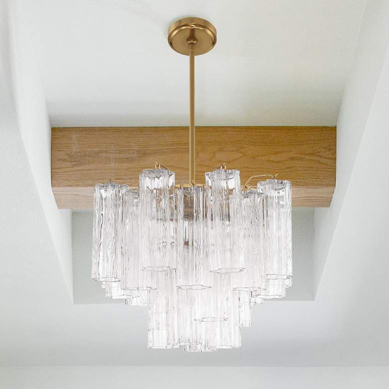 Image 2 Crystorama Addis 17 3/4" Wide Aged Brass Chandelier