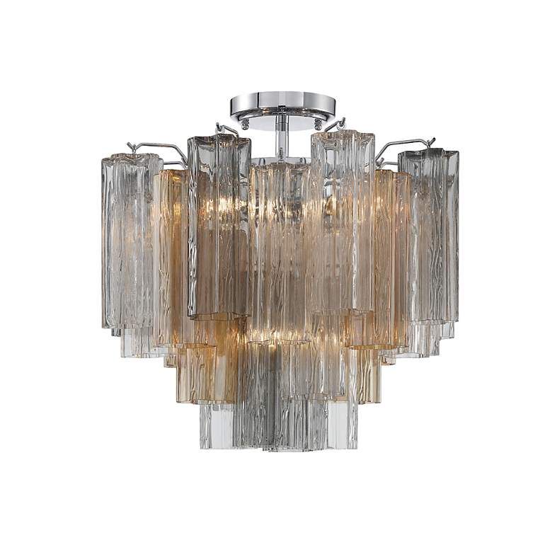 Image 3 Crystorama Addis 17 3/4" Wide Polished Chrome Ceiling Light more views