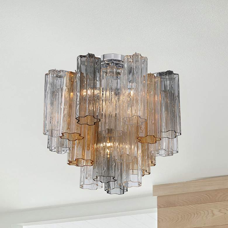 Image 7 Crystorama Addis 17 3/4" Wide Polished Chrome Ceiling Light more views