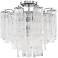 Crystorama Addis 18" Wide 4-Light Chrome and Glass Ceiling Light