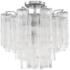 Crystorama Addis 18" Wide 4-Light Chrome and Glass Ceiling Light