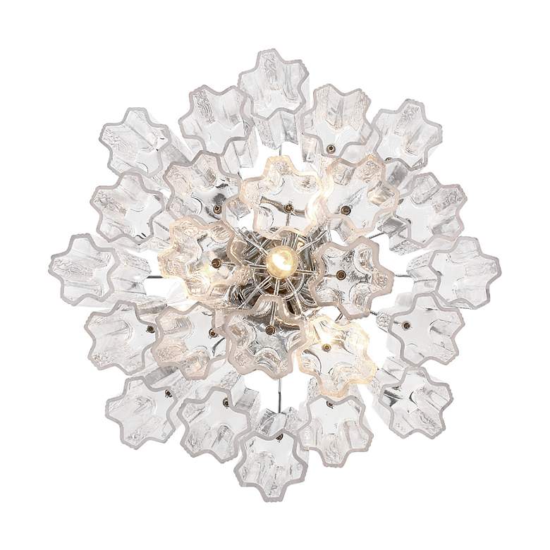 Image 5 Crystorama Addis 18" Wide 4-Light Chrome and Glass Ceiling Light more views