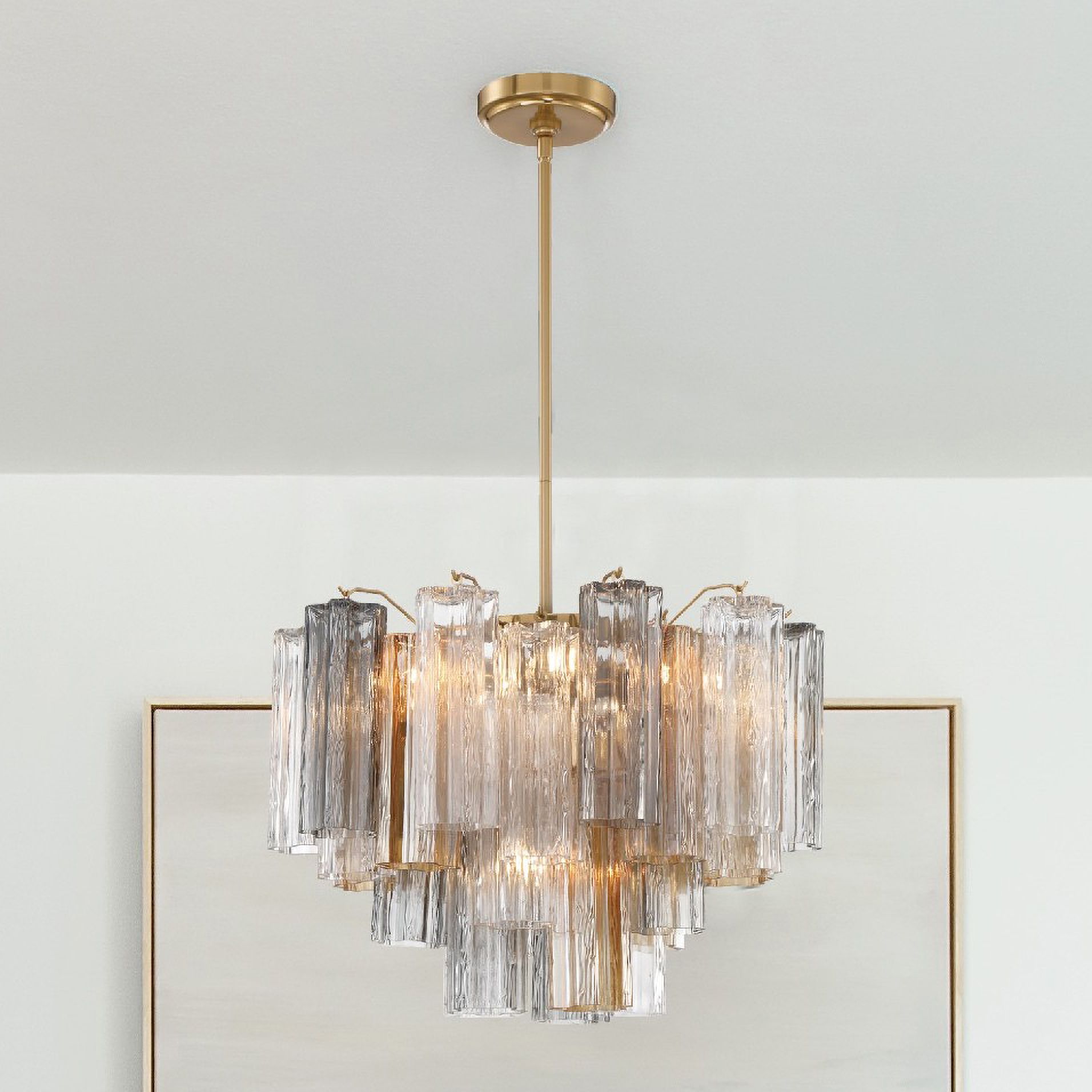 Image 7 Crystorama Addis 19.75'' Aged Brass Chandelier more views