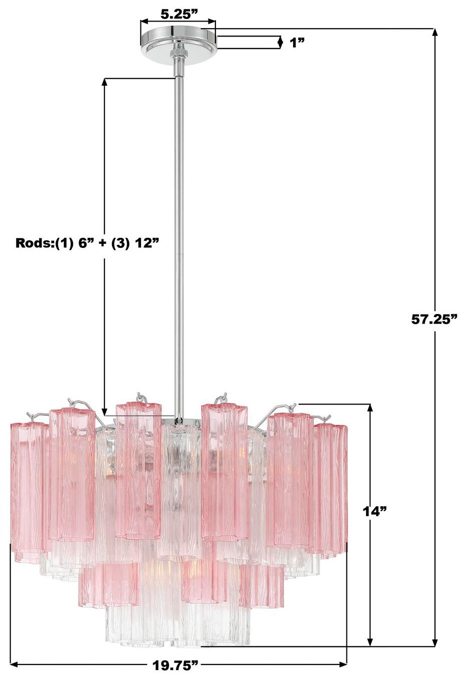 Image 7 Crystorama Addis 19.75'' Polished Chrome Chandelier more views