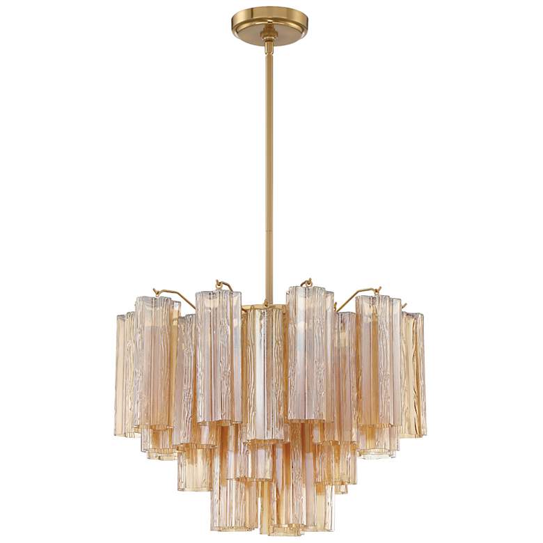 Image 3 Crystorama Addis 19 3/4" Wide Aged Brass 6-Light Chandelier