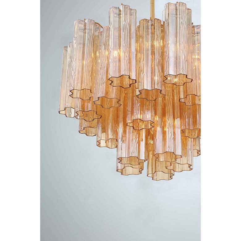 Image 7 Crystorama Addis 19 3/4" Wide Aged Brass 6-Light Chandelier more views