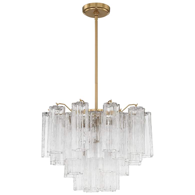 Image 3 Crystorama Addis 19 3/4" Wide Aged Brass 6-Light Chandelier