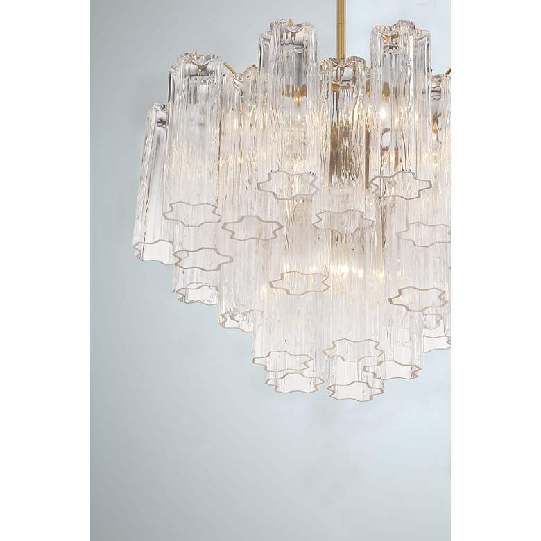 Image 7 Crystorama Addis 19 3/4" Wide Aged Brass 6-Light Chandelier more views