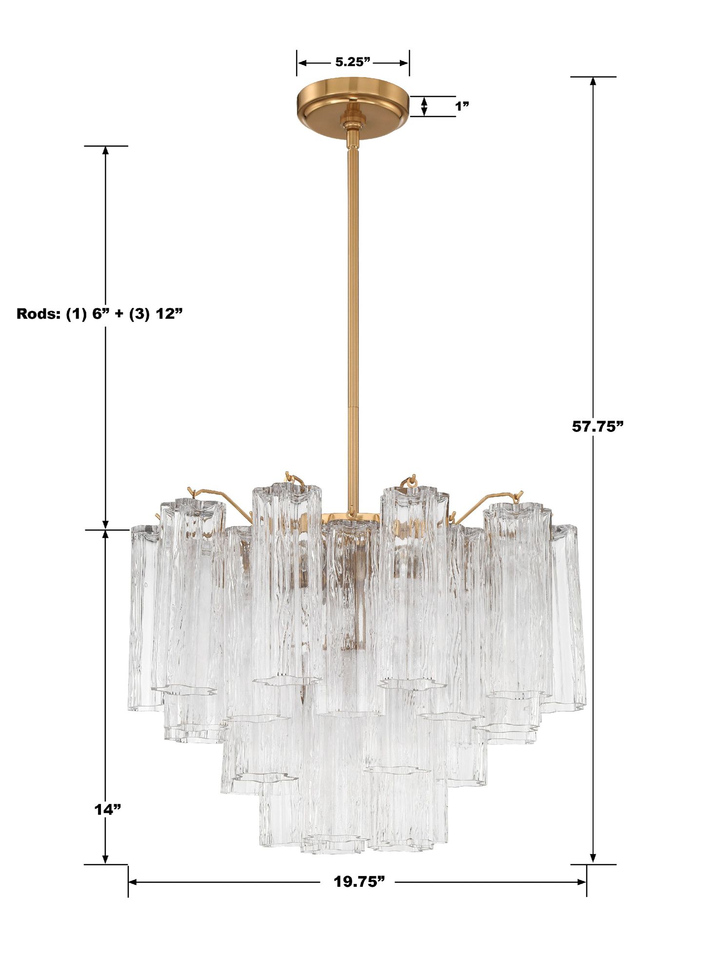 Crystorama Addis 19 3/4" Wide Aged Brass 6-Light Chandelier in scene