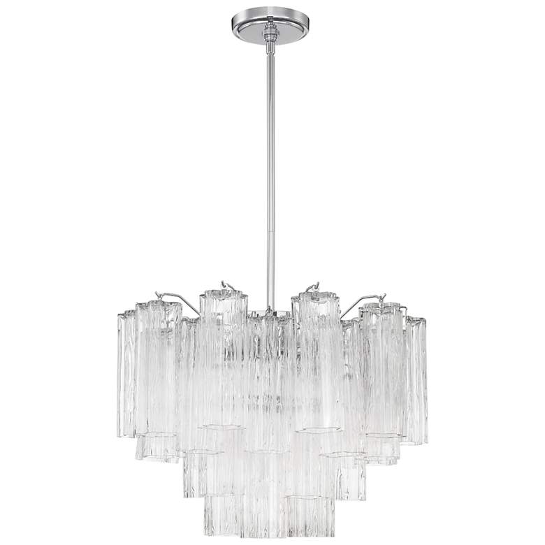 Image 2 Crystorama Addis 20" Wide 6-Light Polished Chrome Crystal Chandelier