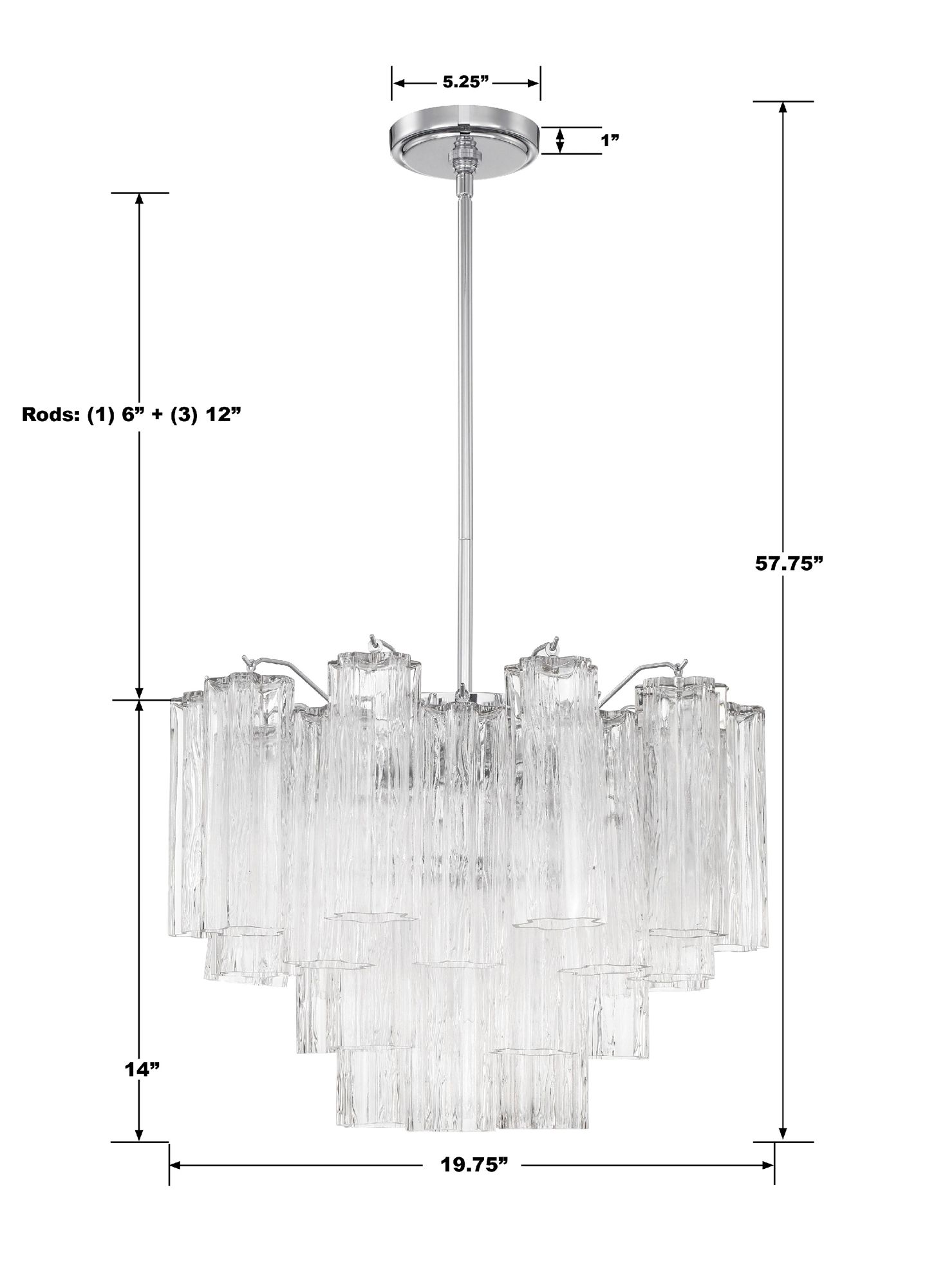 Crystorama Addis 20" Wide 6-Light Polished Chrome Crystal Chandelier