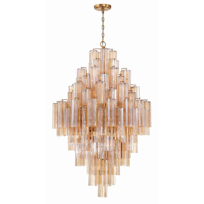Image 3 Crystorama Addis 20 Light Aged Brass Chandelier more views