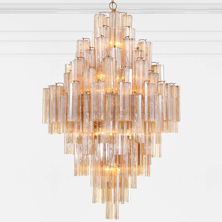 Image 6 Crystorama Addis 20 Light Aged Brass Chandelier more views