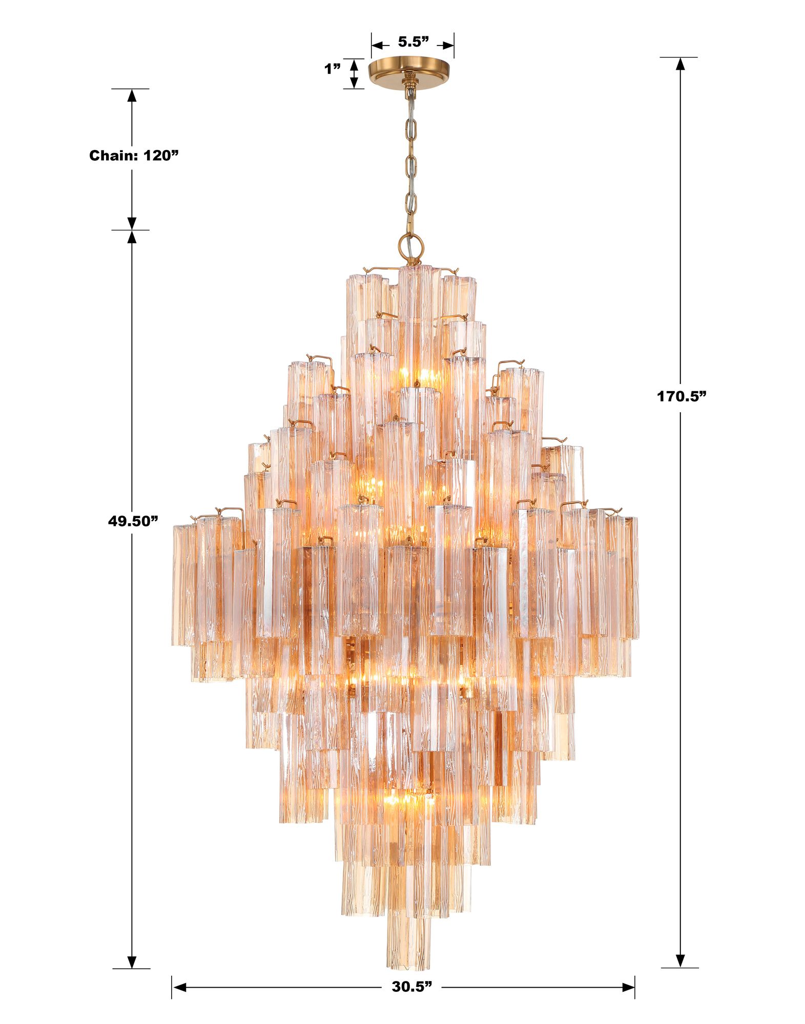 Crystorama Addis 20 Light Aged Brass Chandelier