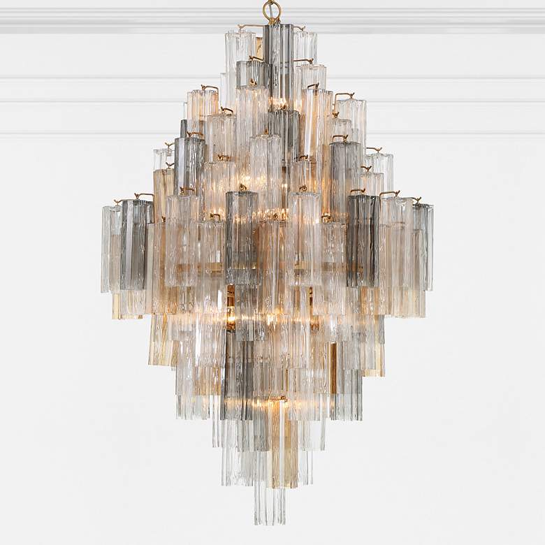 Image 1 Crystorama Addis 20 Light Aged Brass Chandelier