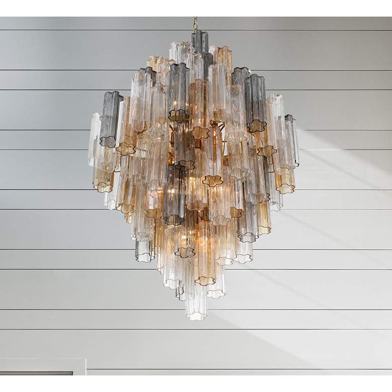Image 7 Crystorama Addis 20 Light Aged Brass Chandelier more views