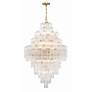 2_Crystorama Addis 20 Light Aged Brass Chandelier