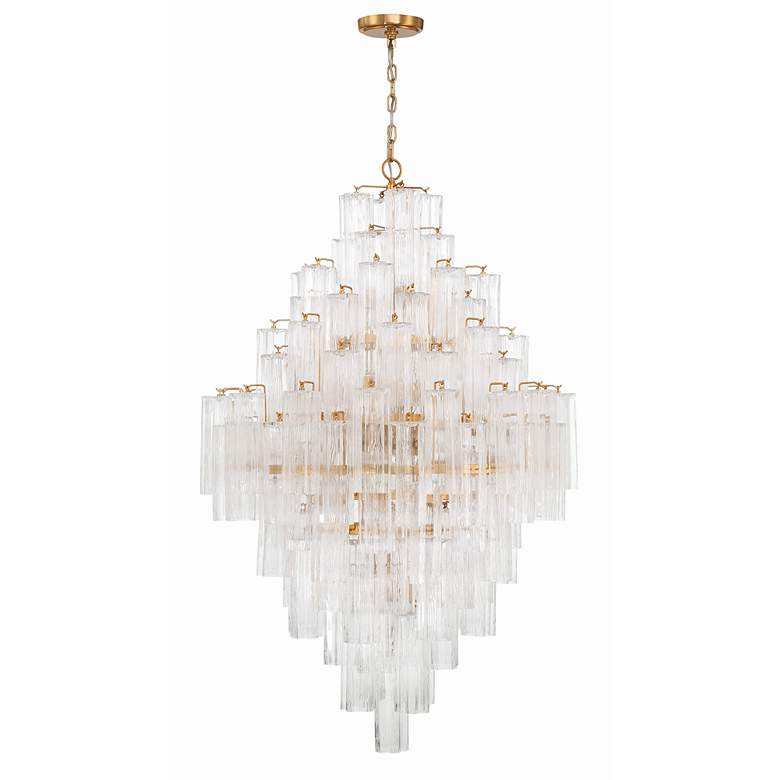 Image 3 Crystorama Addis 20 Light Aged Brass Chandelier more views