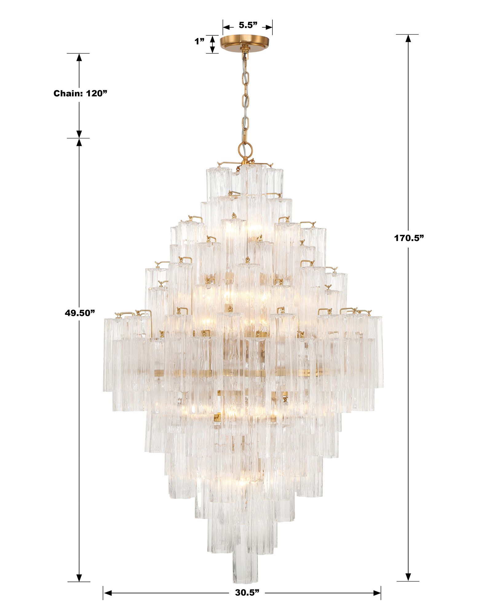 Crystorama Addis 20 Light Aged Brass Chandelier