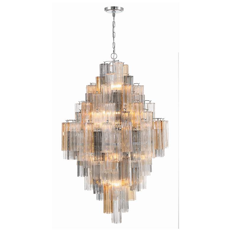 Image 2 Crystorama Addis 20 Light Polished Chrome Chandelier