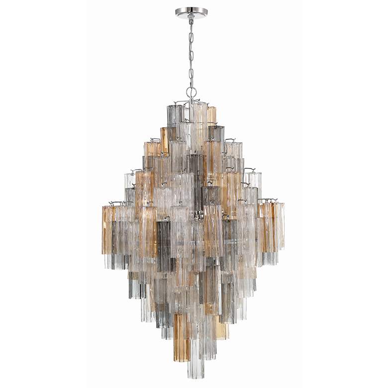 Image 3 Crystorama Addis 20 Light Polished Chrome Chandelier more views