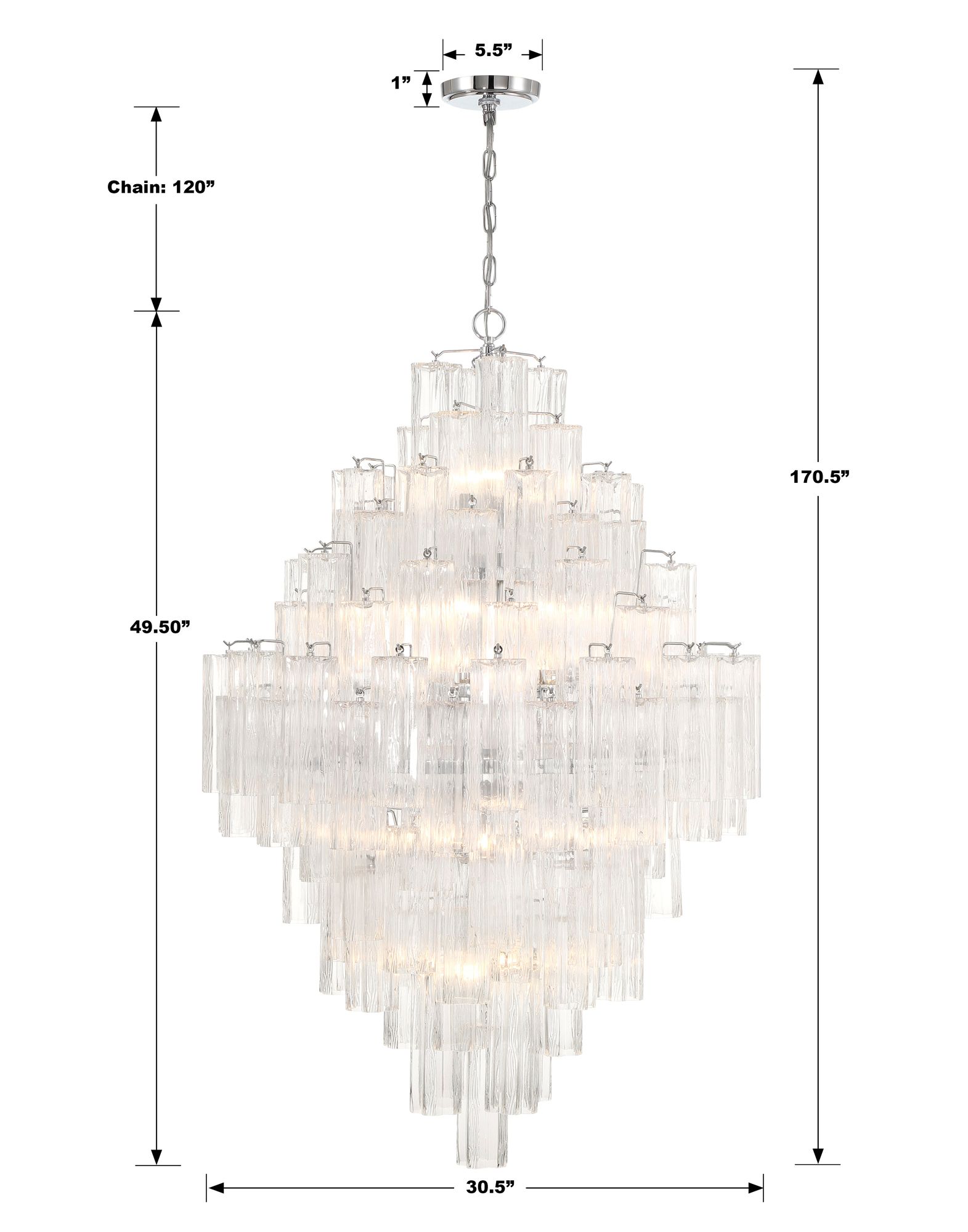 Crystorama Addis 20 Light Polished Chrome Chandelier