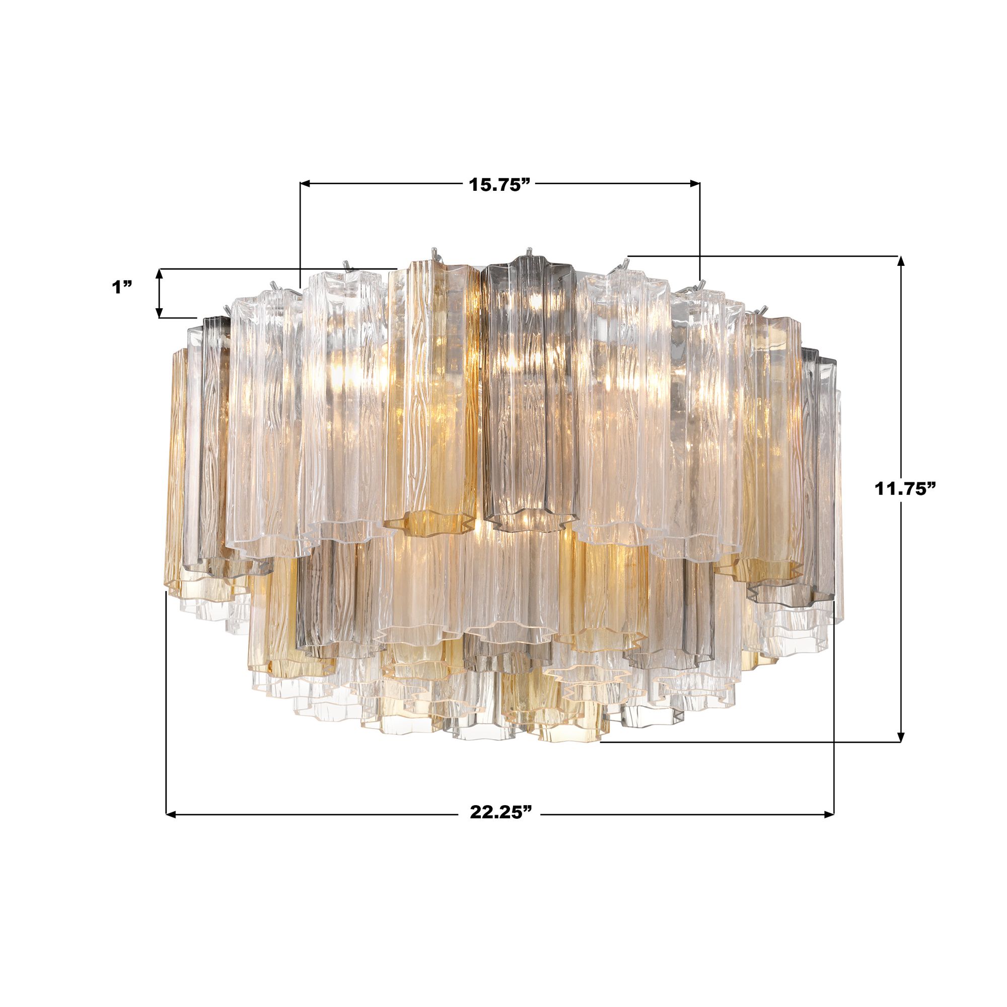 Image 7 Crystorama Addis 22.25'' Polished Chrome Flush Mount more views