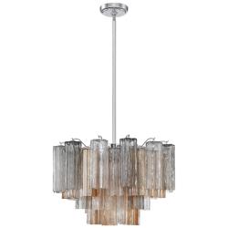 Crystorama Addis 22" Wide 9-Light Modern Glass Chandelier