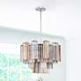 1_Crystorama Addis 22" Wide 9-Light Modern Glass Chandelier